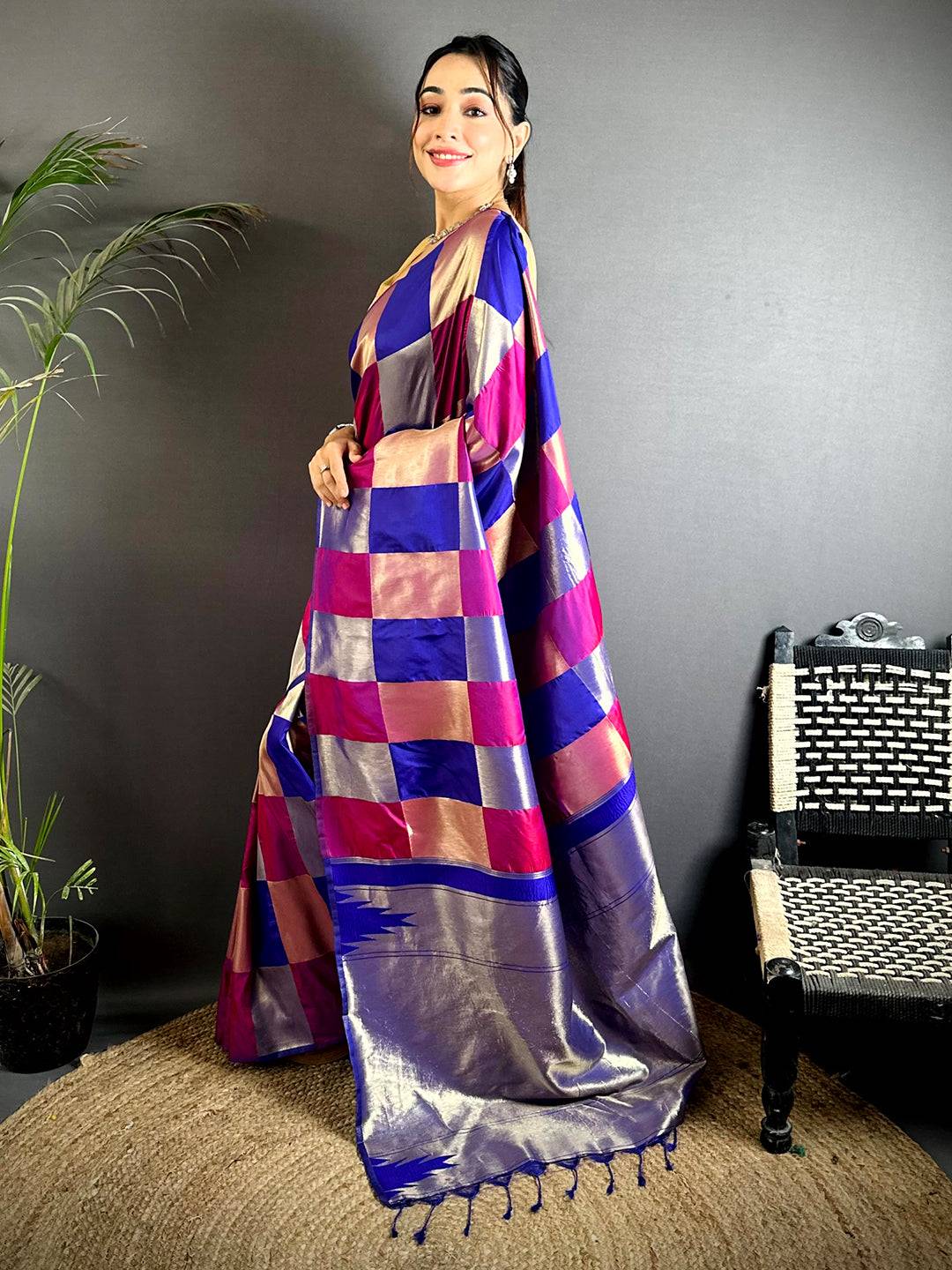 Square Grace Kanjivaram Silk Pattu Saree