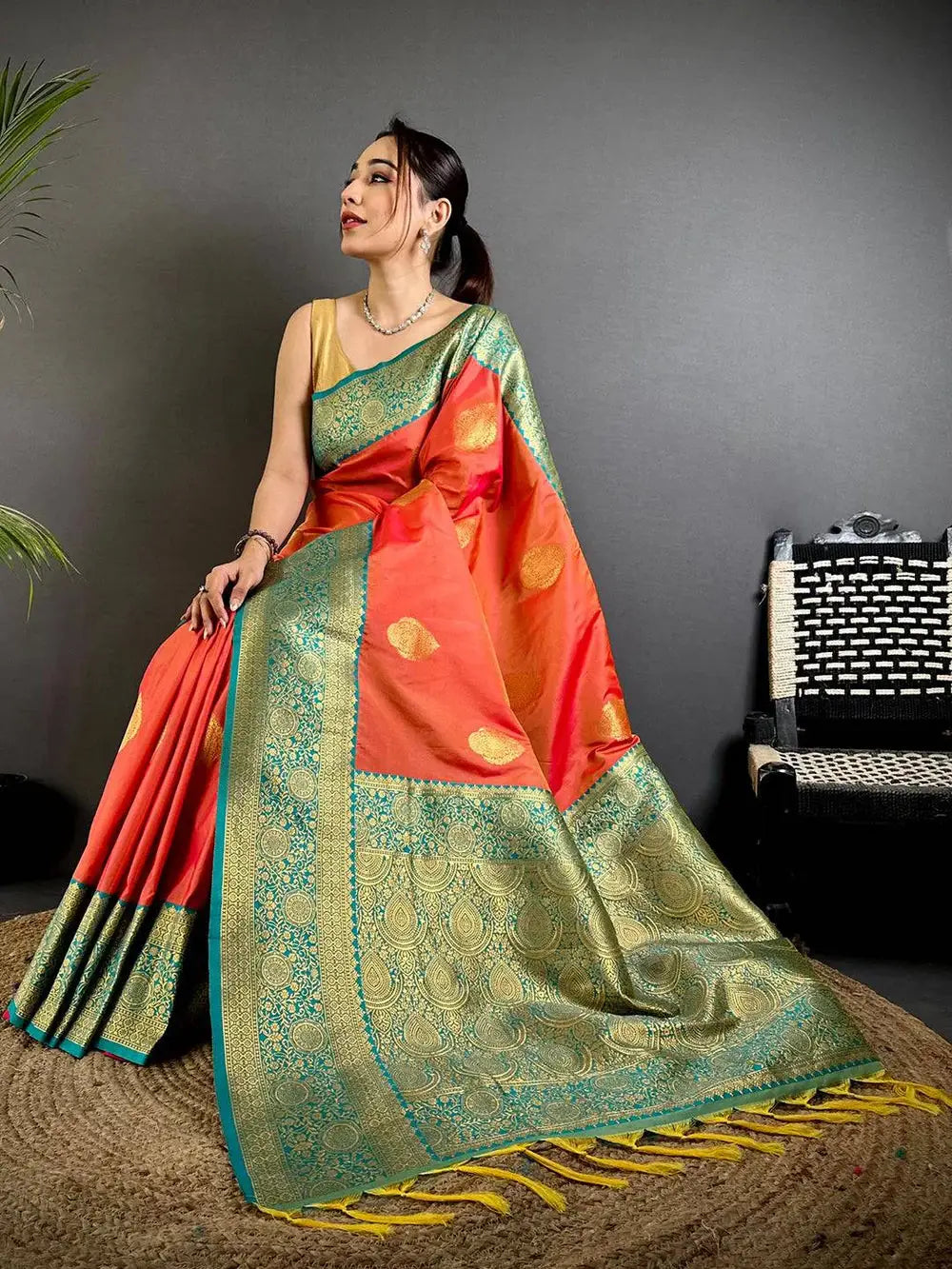 Radiance Two Tone Soft Silk Pattu Saree