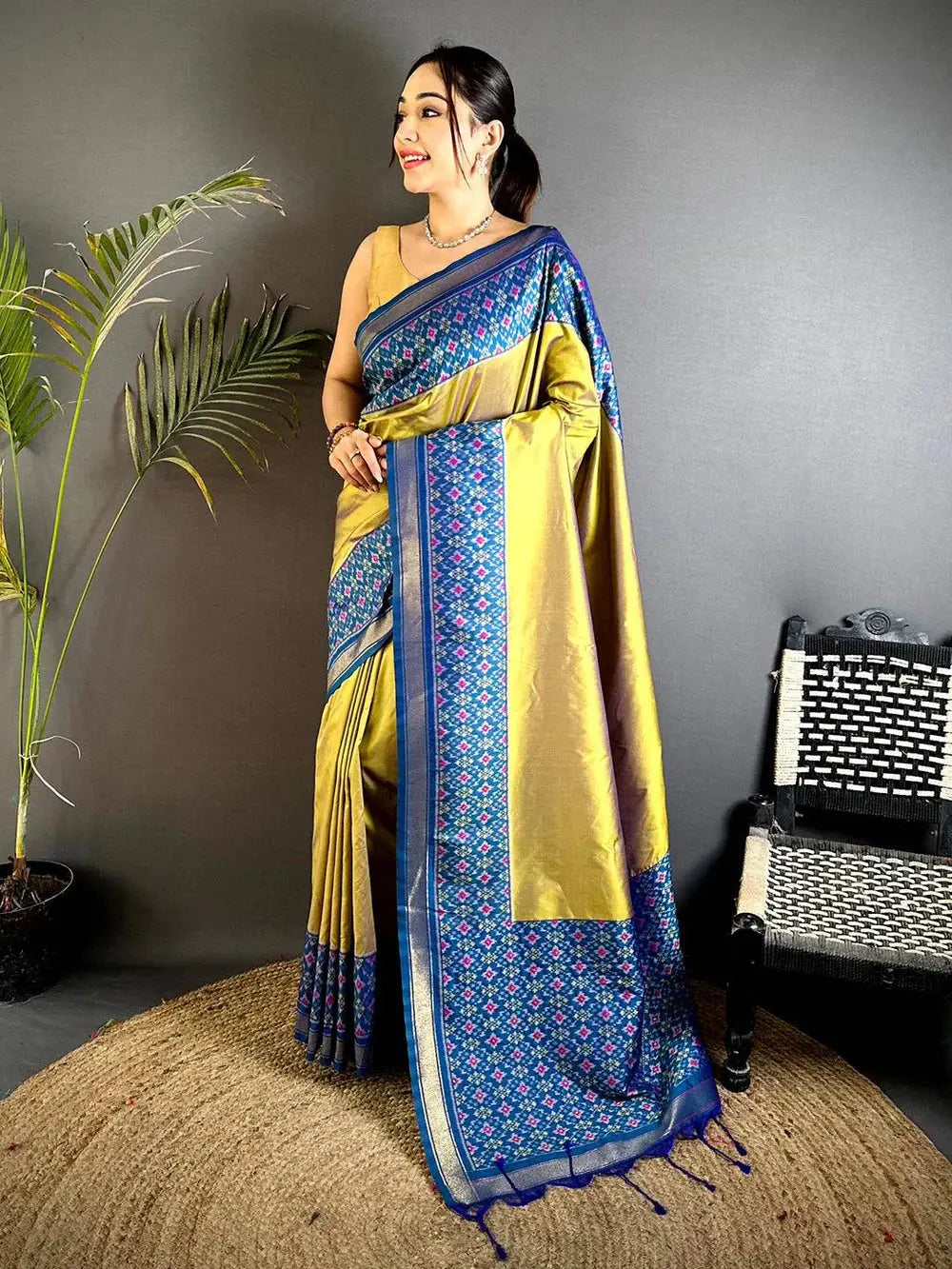 Majestic Dual Ikkat Soft Silk Pattu Saree

