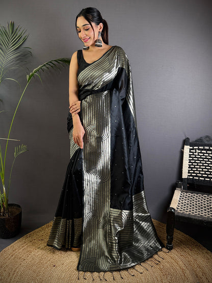 Black Beauty Soft Silk Pattu Saree