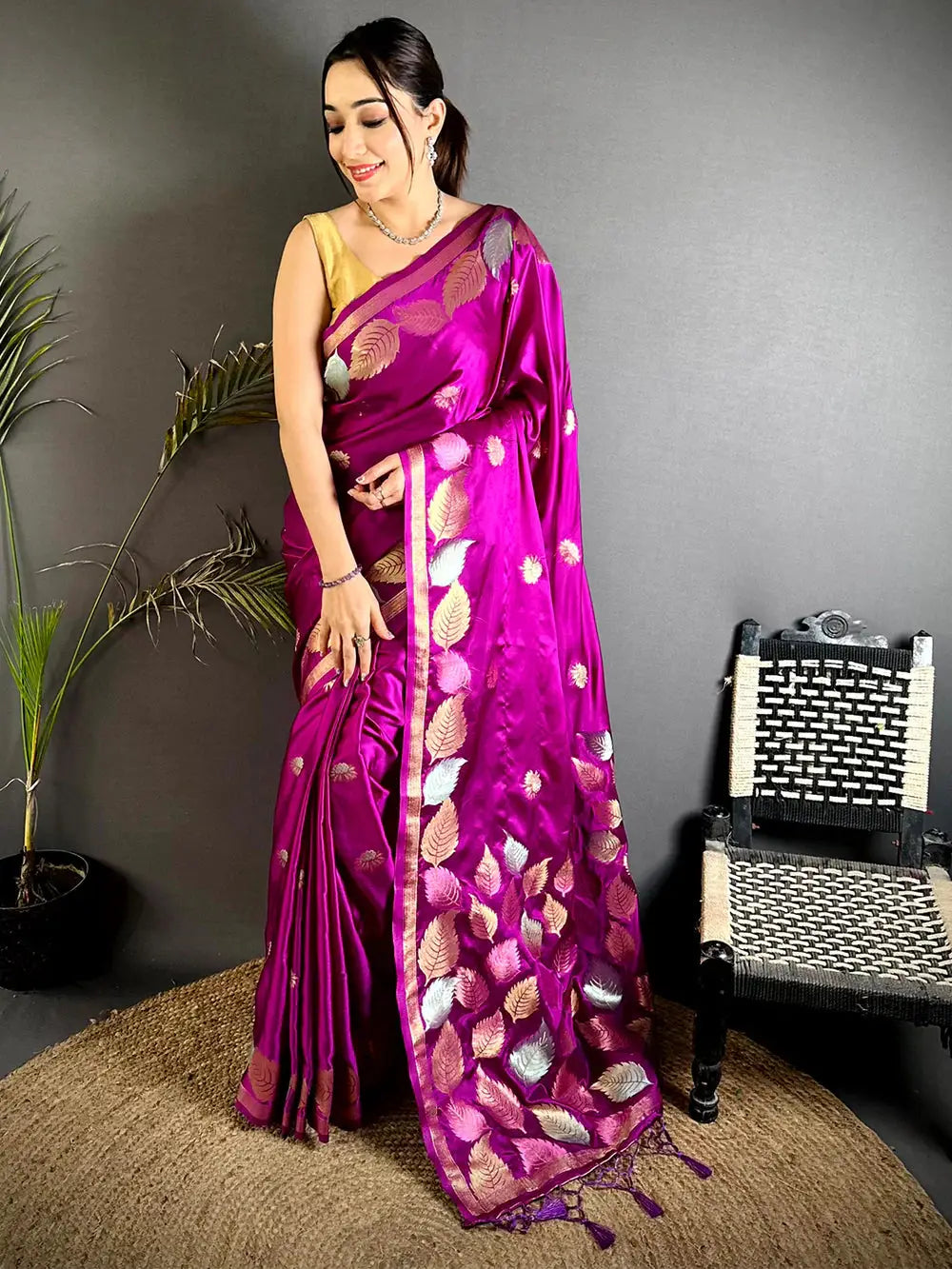 Royale Satin Silk Zari Pattu Saree

