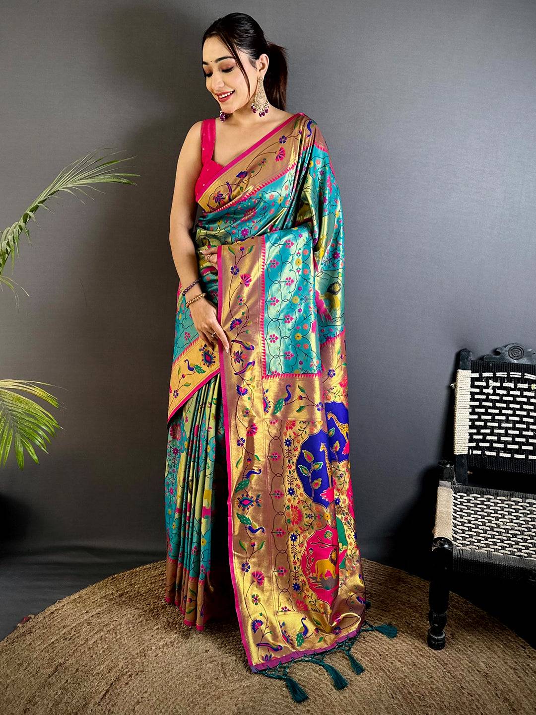 Royal Rama Patola Paithani Pattu Saree