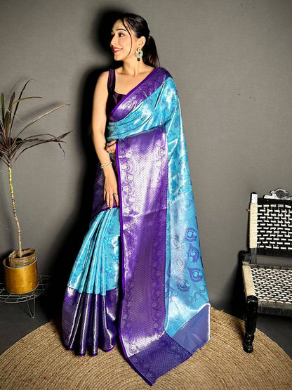 Vibrant Zari One Gram Tissue Kanchi Pattu Saree