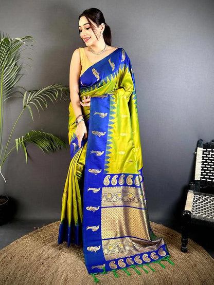 Peacock Charm Soft Silk Pattu Saree

