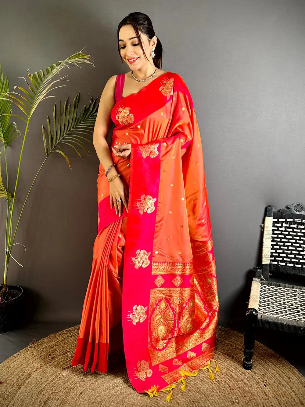 Opulent Soft Silk Sona Chandi Zari Pattu Saree