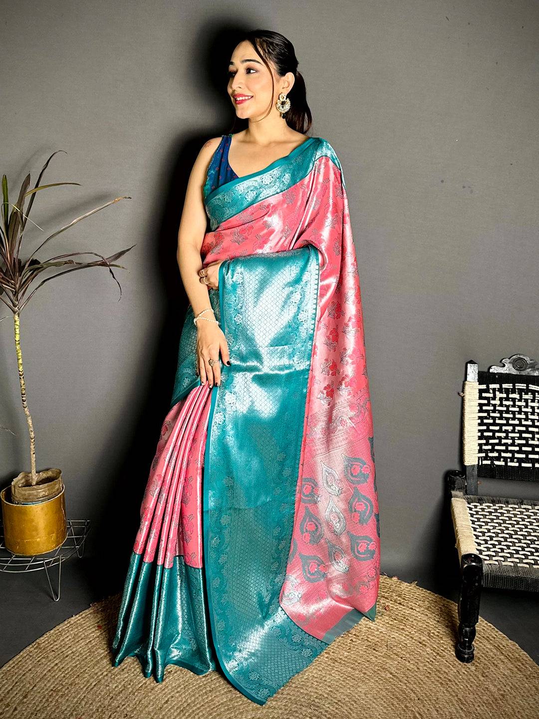 Radiant Zari One Gram Tissue Kanchi Pattu Saree