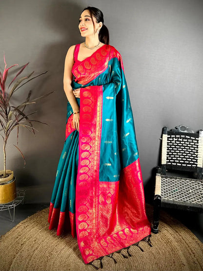 Heritage Gold Banarasi Silk Pattu Saree