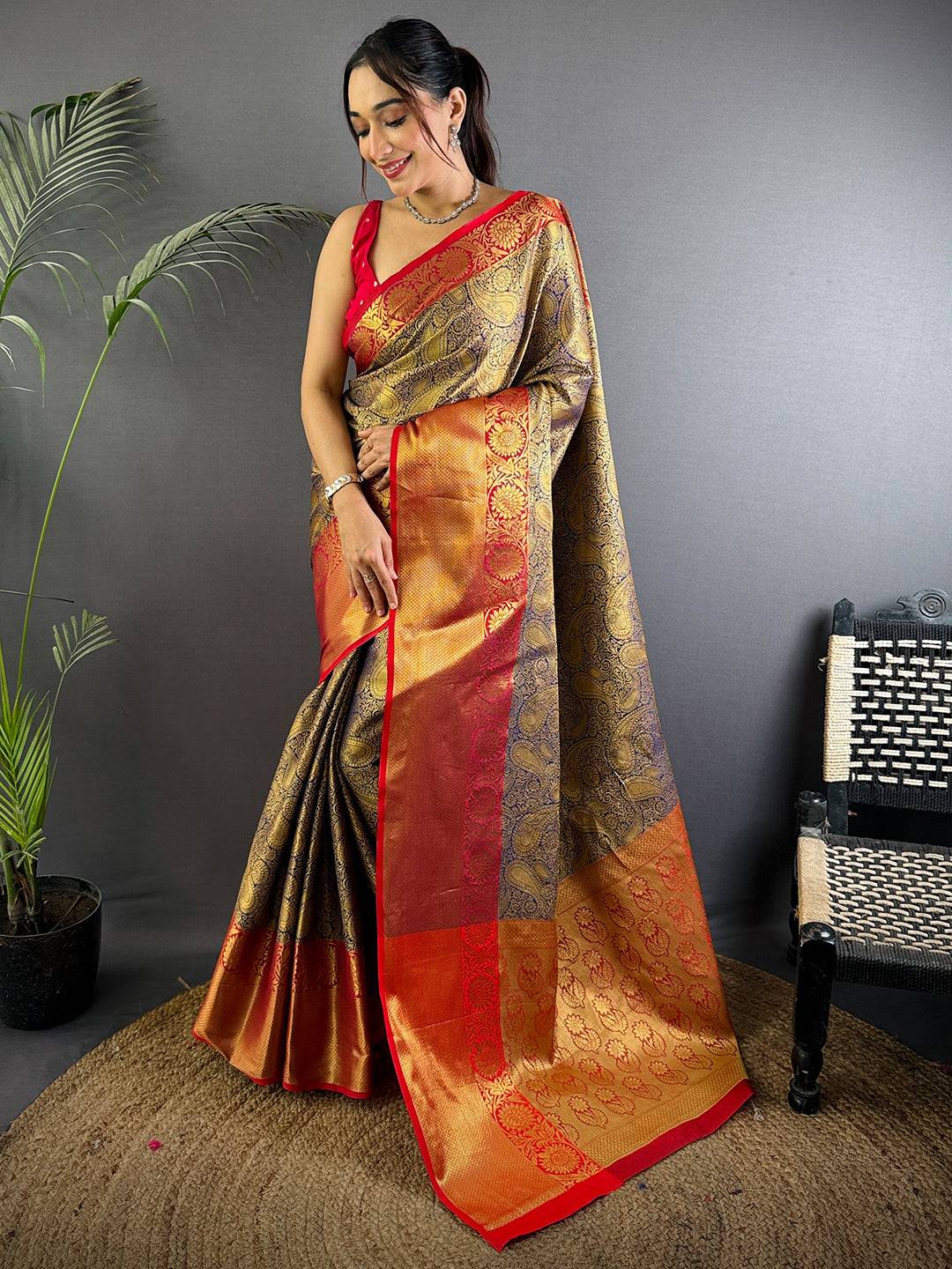 Blue Radiance Banarasi Katan Silk Pattu Saree
