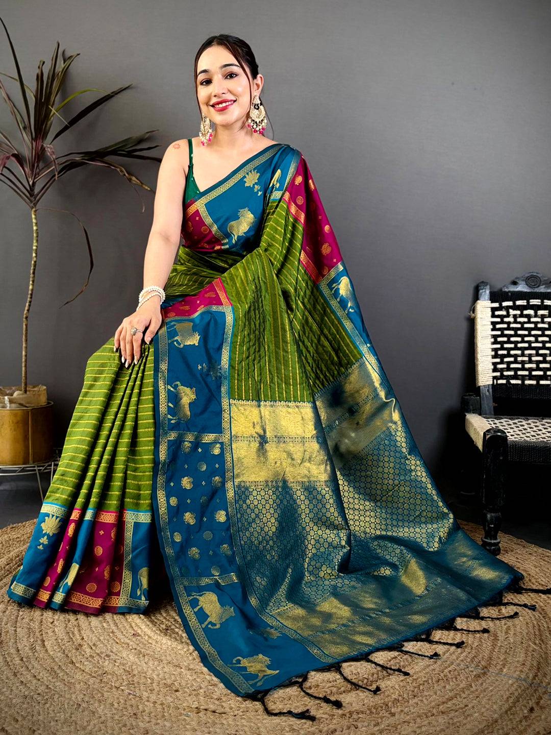 Royal Soft Silk Striped Pattern Pattu Saree