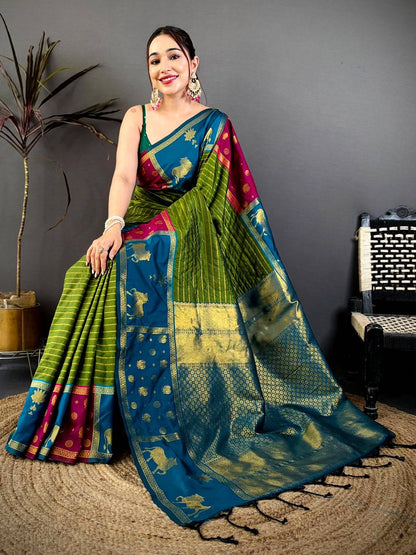 Royal Soft Silk Striped Pattern Pattu Saree