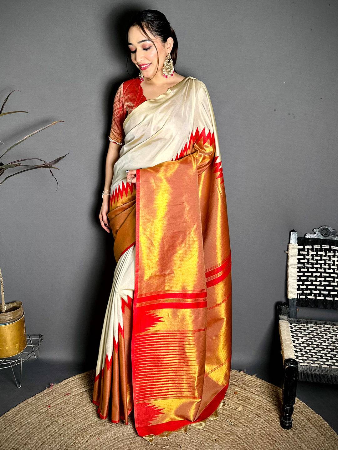 Classic Soft Silk Woven Temple Pattu Saree