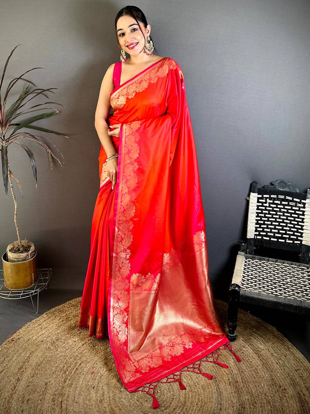 Opulent Ombre Weaving Mashru Silk Pattu Saree