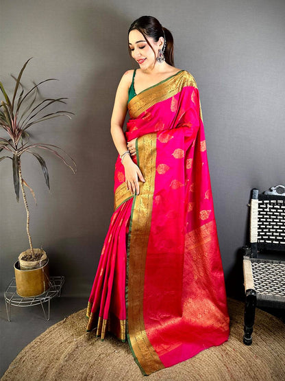 Royal Katan Tussar Feel Zari Border Pattu Saree