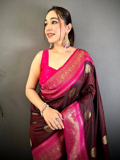 Elegant Peacock Motif Soft Silk Pattu Saree