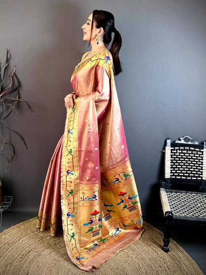 Royal Aura Paithani Tissue Pattu Saree