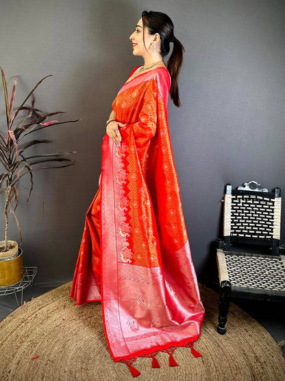 Heritage Red Gold Zari Kanjivaram Pattu Saree
