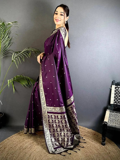 Magenta Celebrity Wear Kanjivaram Pattu Saree