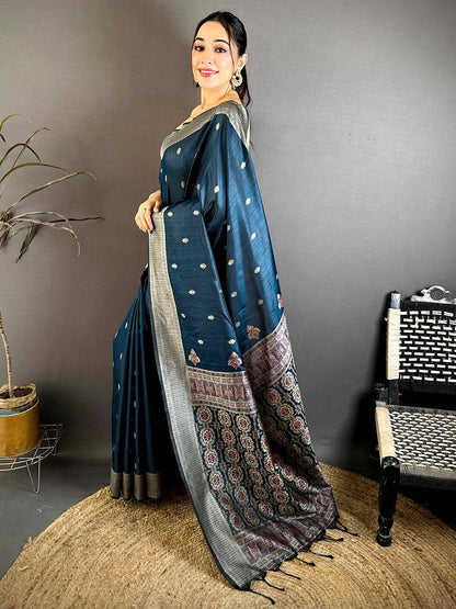 Celebrity Katan Silk Thread Work Pattu Saree