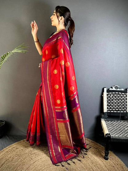Elephant Zari Banarasi Soft Silk Pattu Saree



