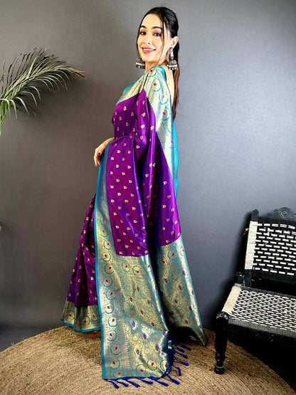 Heritage 1000 Butti Soft Silk Pattu Saree