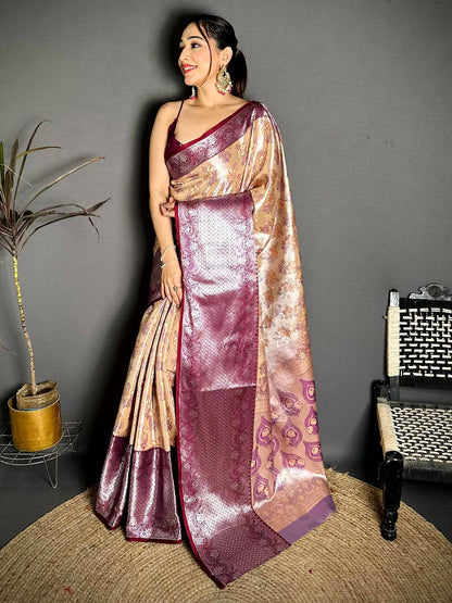 Classic Zari One Gram Tissue Kanchi Pattu Saree