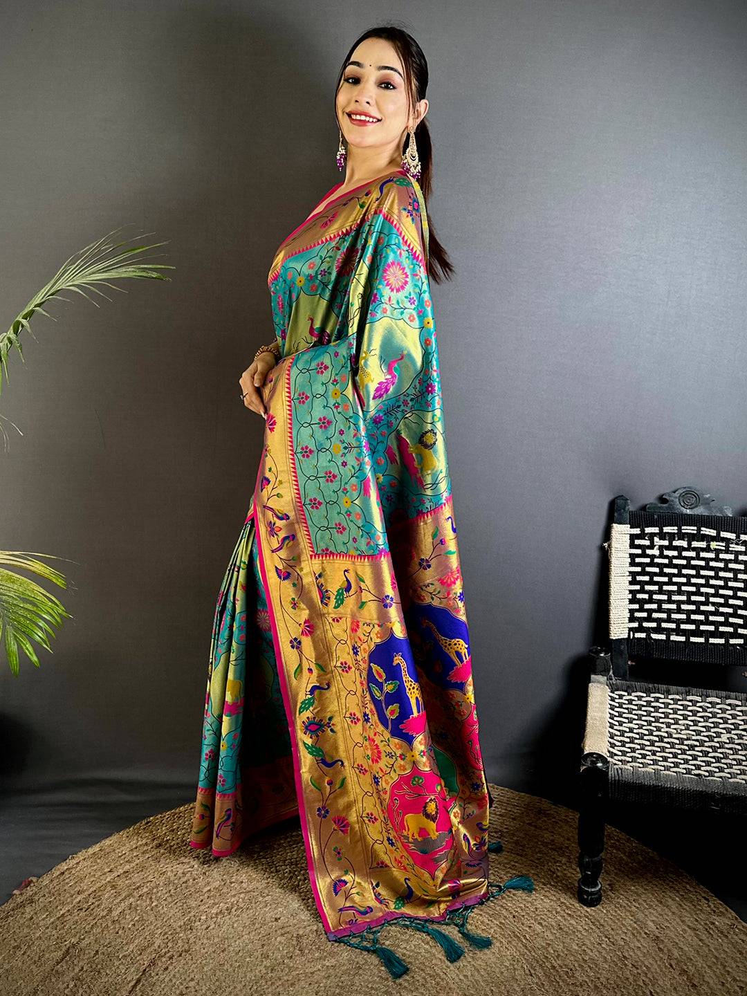 Royal Rama Patola Paithani Pattu Saree