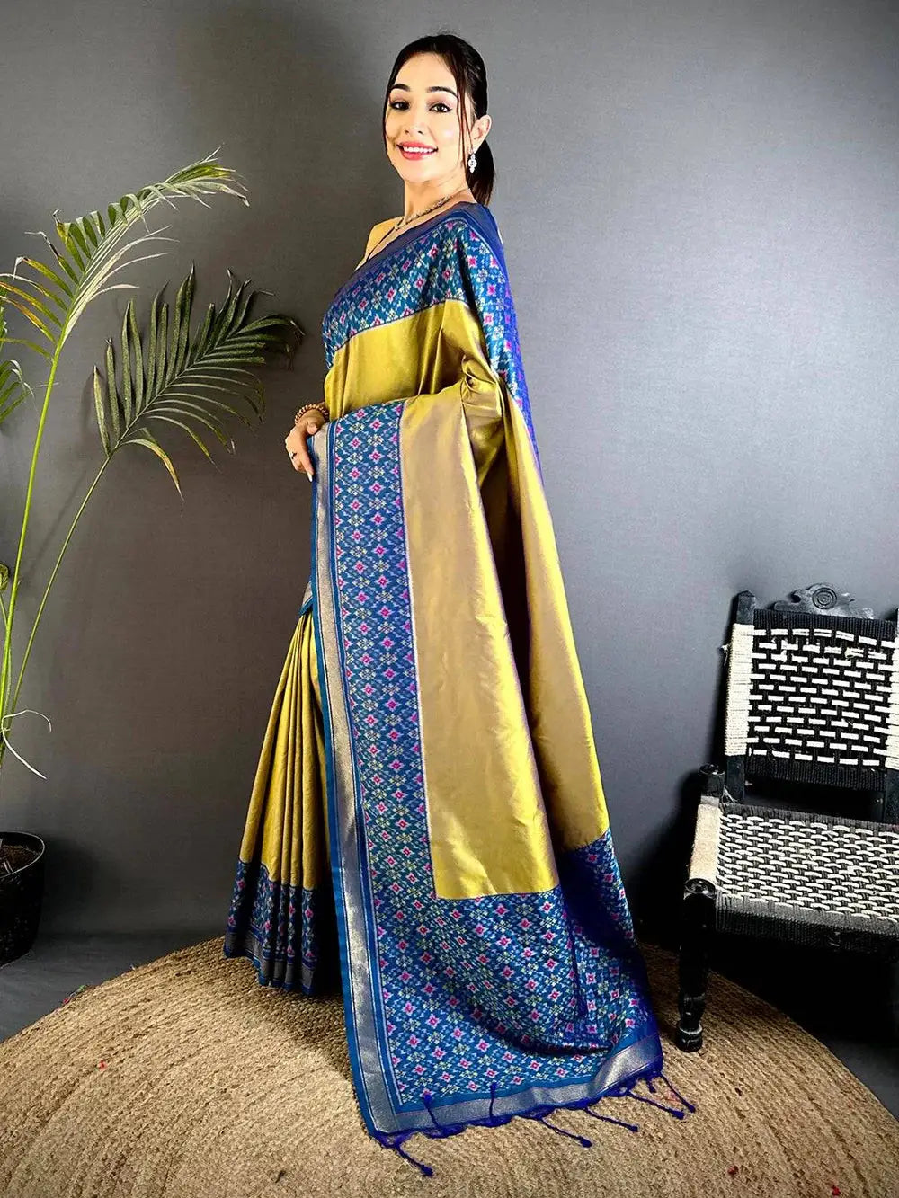 Majestic Dual Ikkat Soft Silk Pattu Saree

