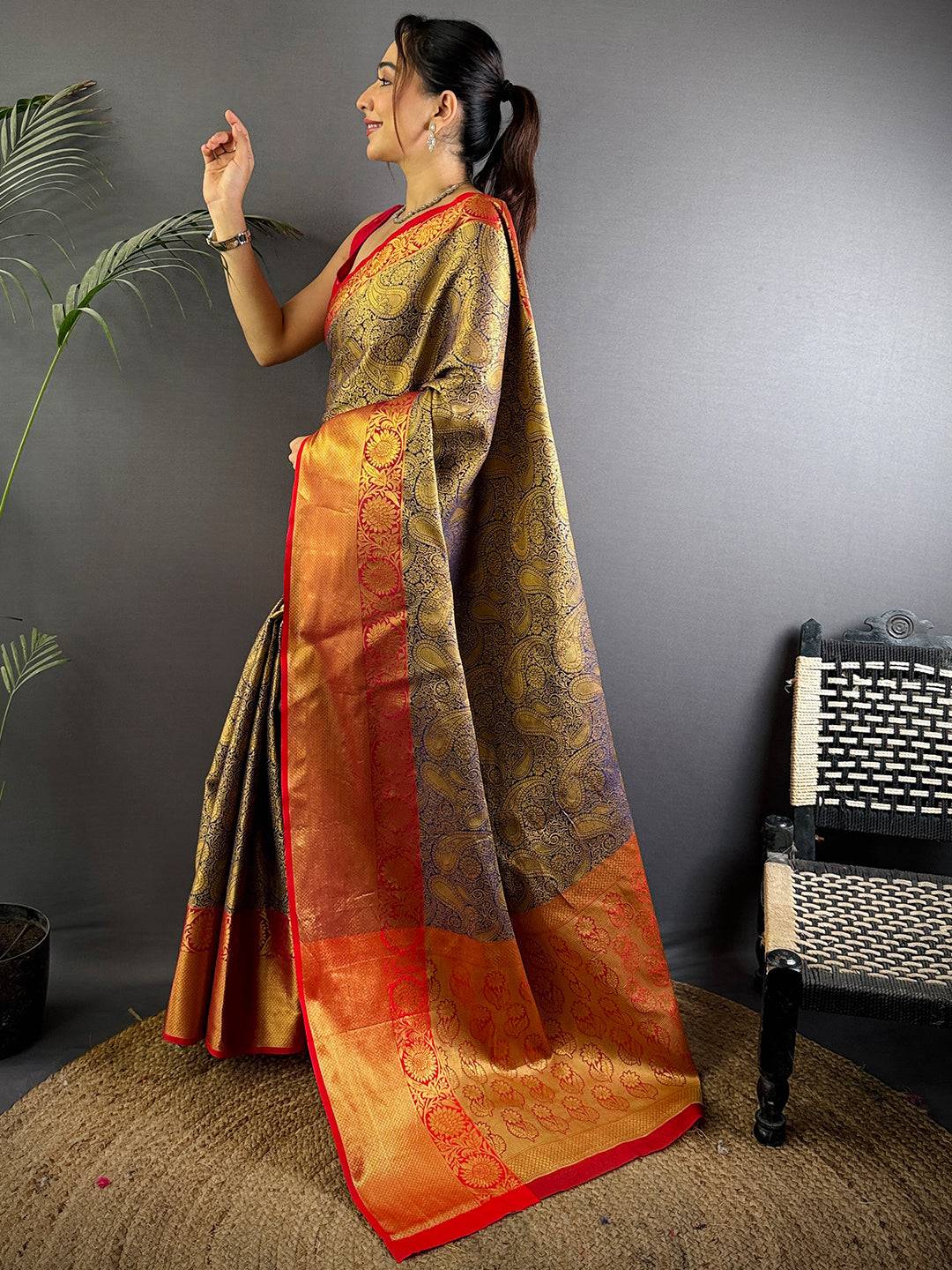 Blue Radiance Banarasi Katan Silk Pattu Saree