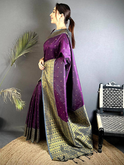 Royal Temple Butti Soft Silk Pattu Saree

