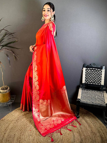 Opulent Ombre Weaving Mashru Silk Pattu Saree