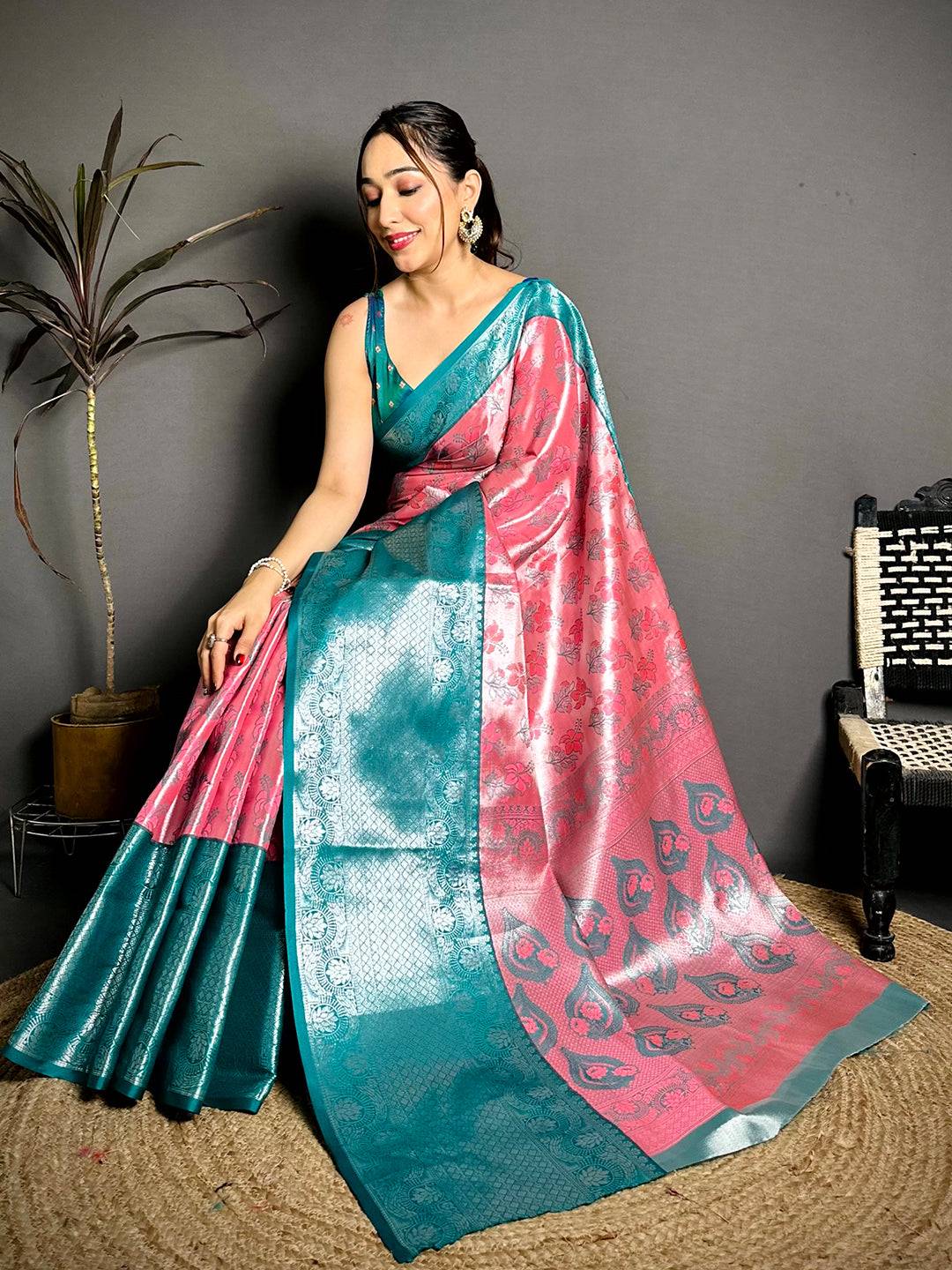 Radiant Zari One Gram Tissue Kanchi Pattu Saree