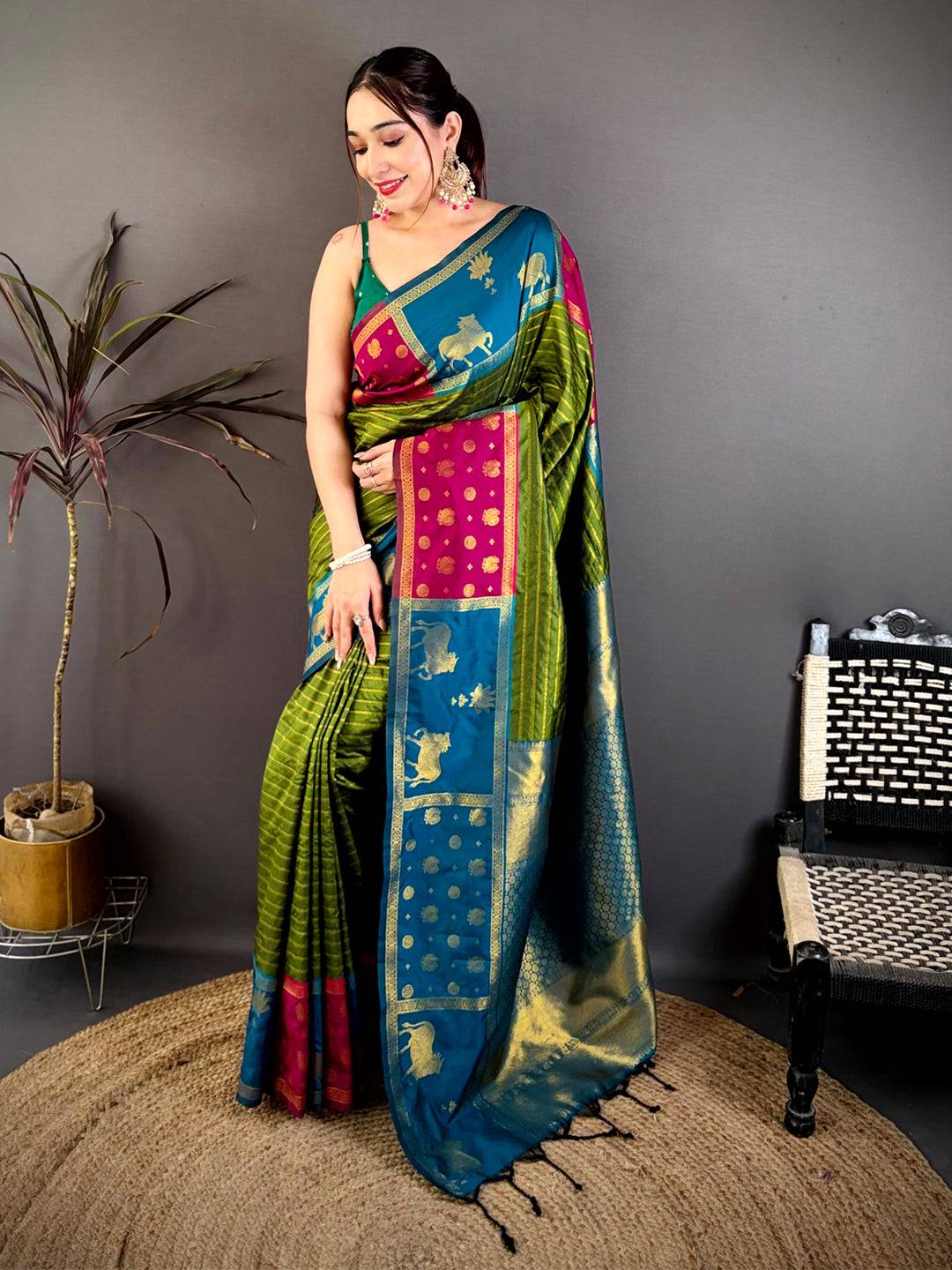 Royal Soft Silk Striped Pattern Pattu Saree