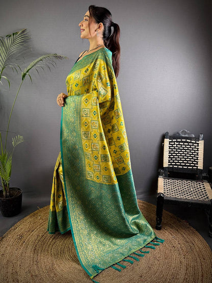 Majesty Warli Gold Zari Dharamavaram Silk Pattu Saree