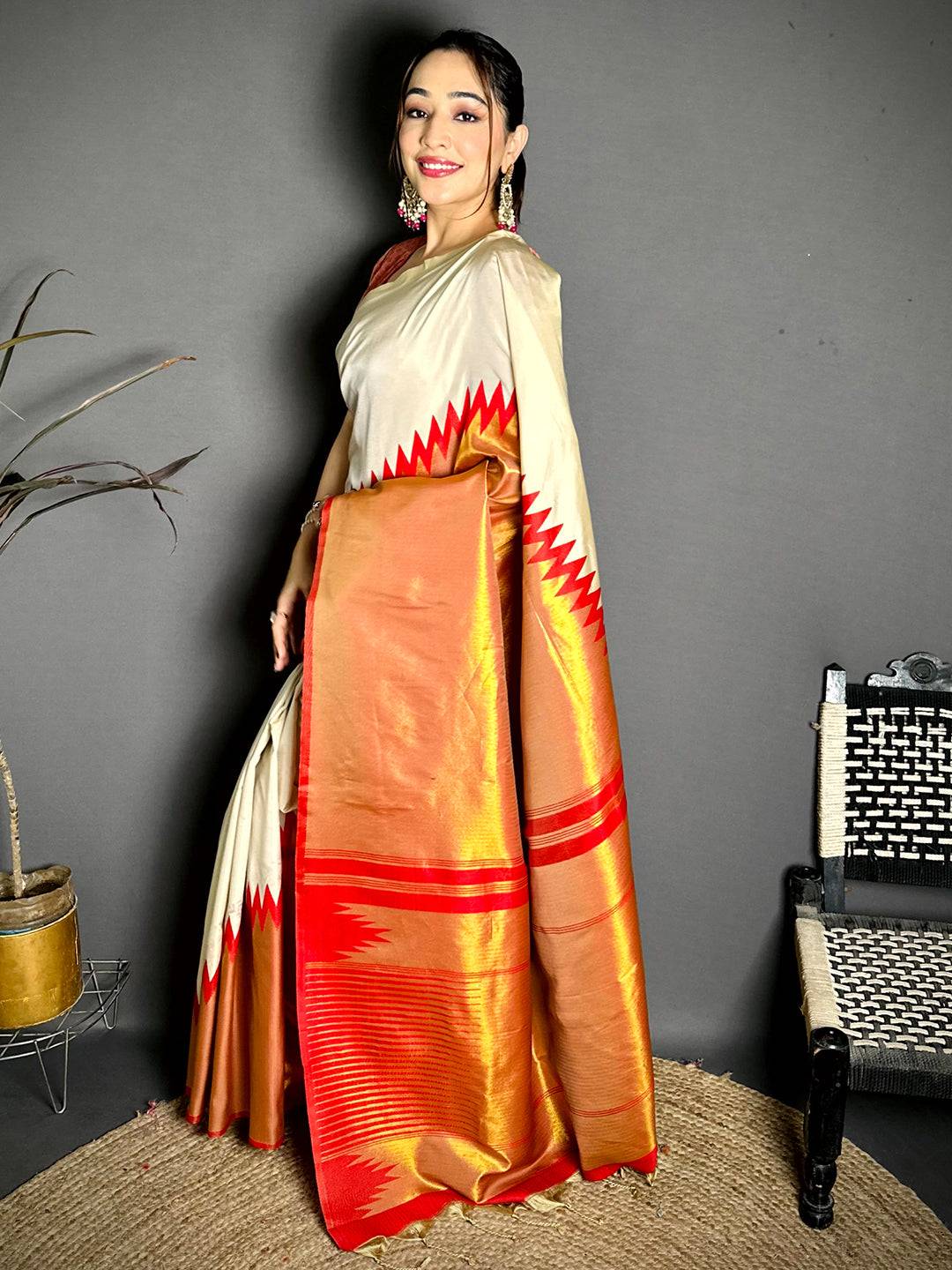 Classic Soft Silk Woven Temple Pattu Saree