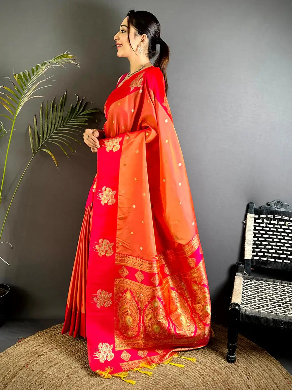 Opulent Soft Silk Sona Chandi Zari Pattu Saree