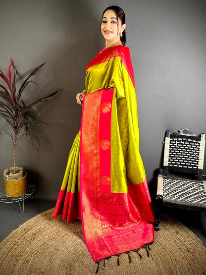 Royal Gadwal Banarasi Katan Silk Pattu Saree

