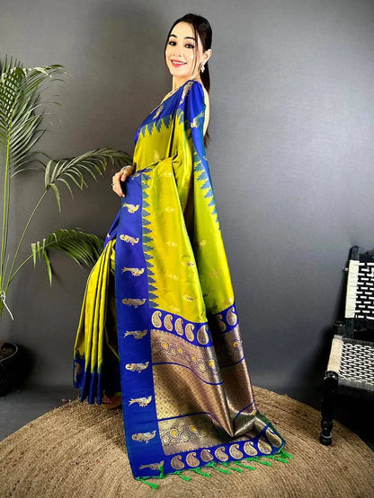 Peacock Charm Soft Silk Pattu Saree


