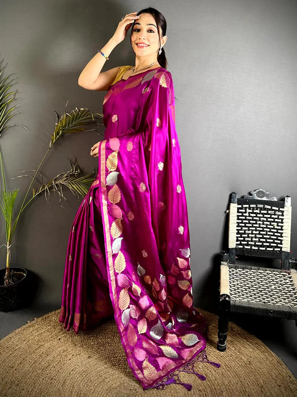 Royale Satin Silk Zari Pattu Saree

