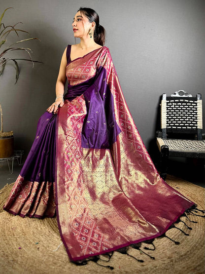 Exclusive Silk Ikkat Big Border Pattu Saree