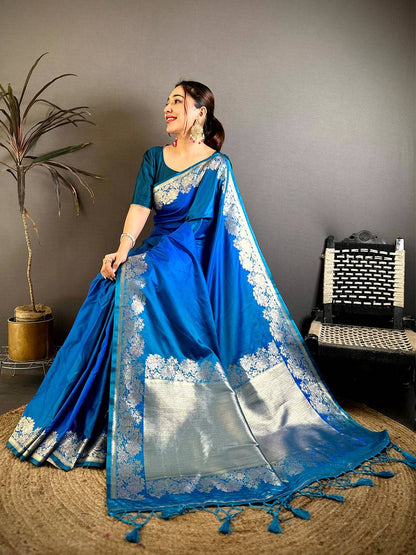 Radiant Ombre Weaving Mashru Silk Pattu Saree