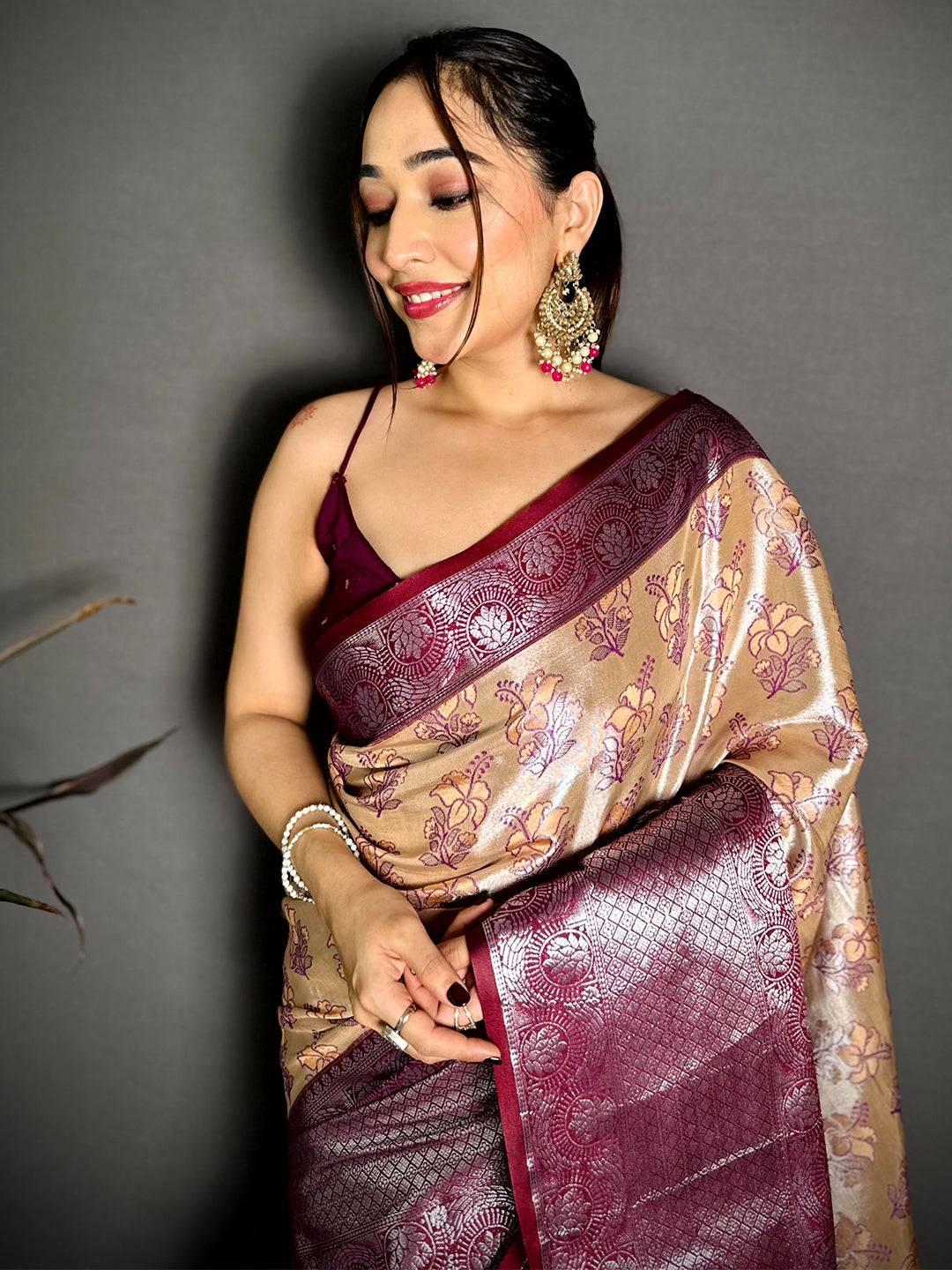 Classic Zari One Gram Tissue Kanchi Pattu Saree