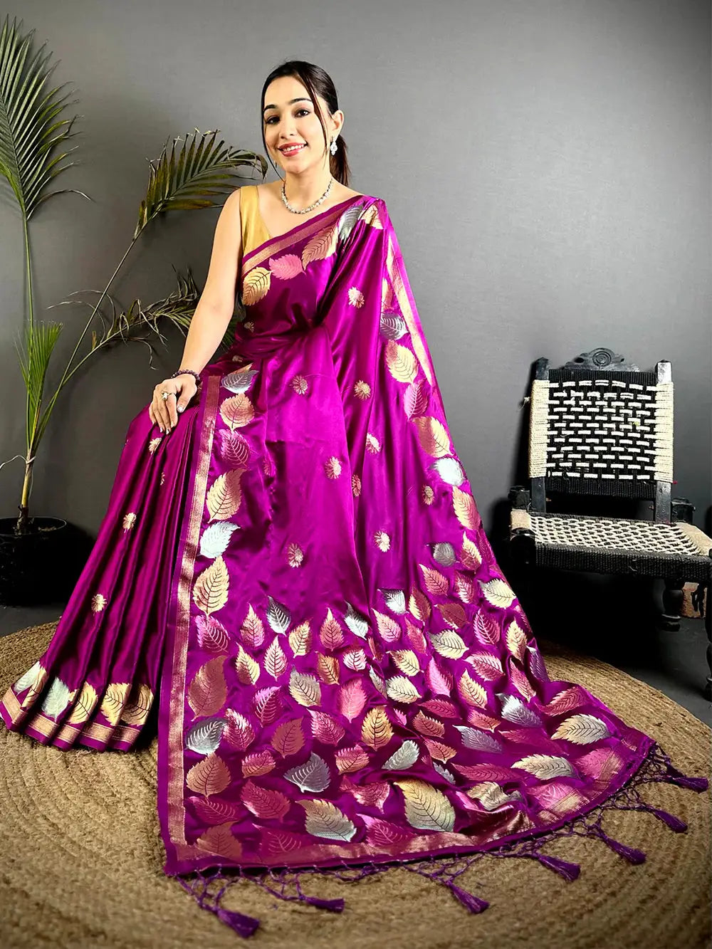 Royale Satin Silk Zari Pattu Saree

