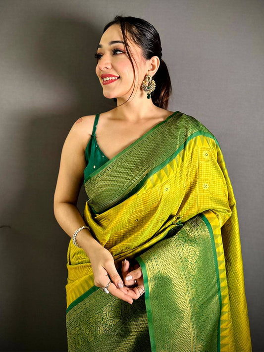 Soft Silk Kanchi Gold Zari Border Pattu Saree