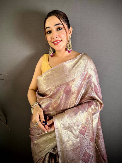 Elegant Kanjivaram Zari Pattern Pattu Saree