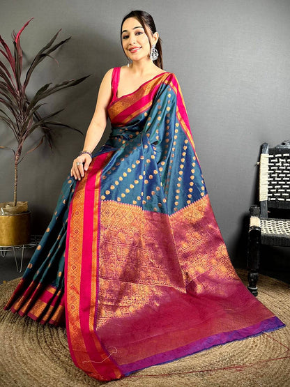 Royal Bantex Border Banarasi Pattu Saree

