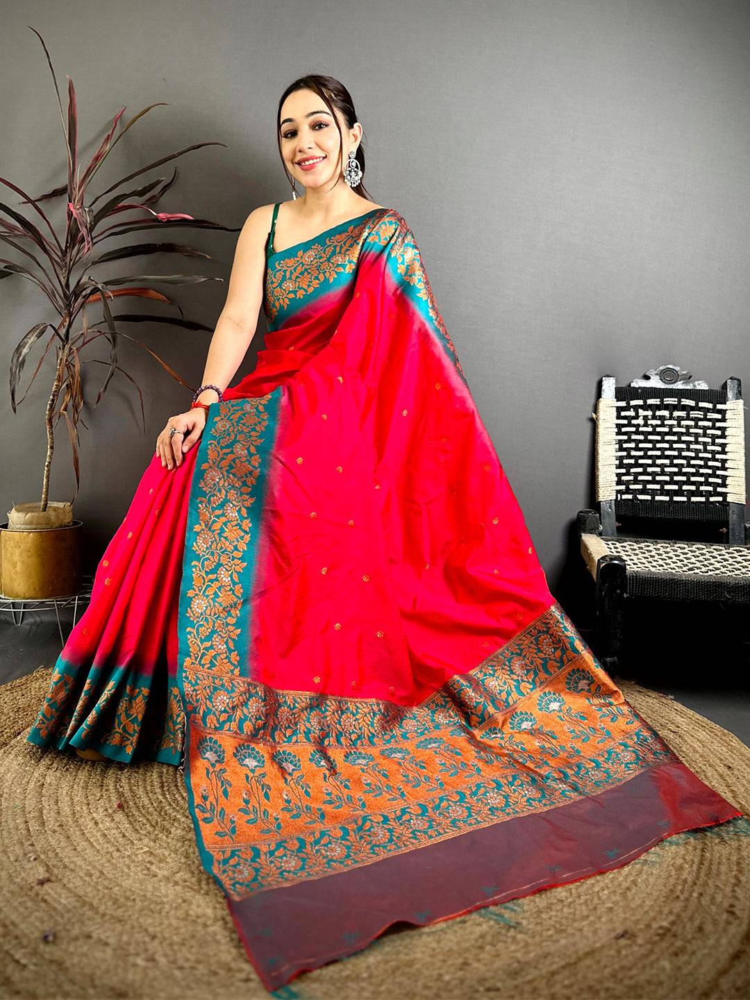 Pink Soft Silk Kanjivaram Pattu Saree