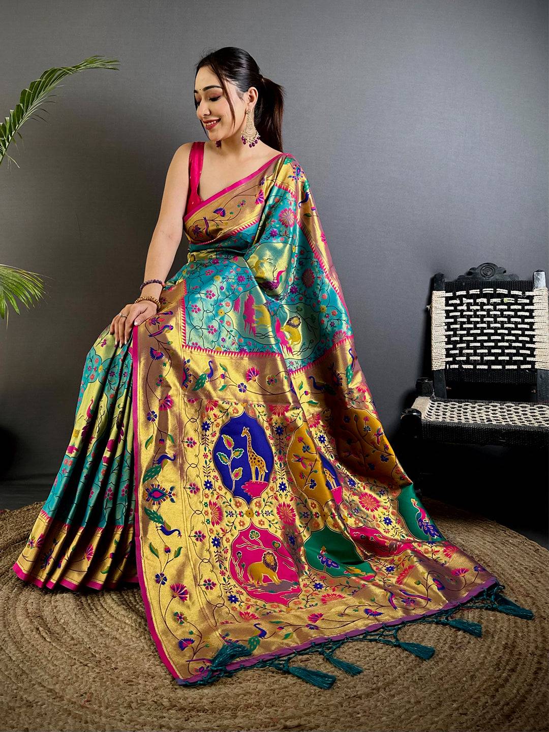 Royal Rama Patola Paithani Pattu Saree