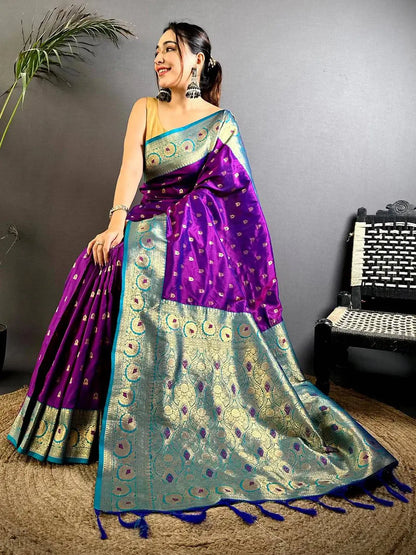 Heritage 1000 Butti Soft Silk Pattu Saree