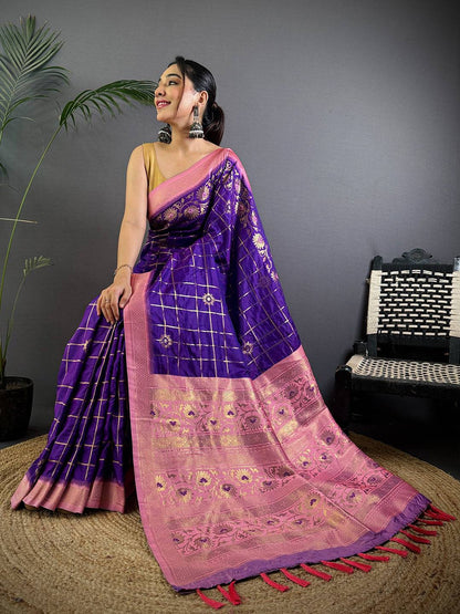 Royal Purple Soft Silk Pattu Saree
