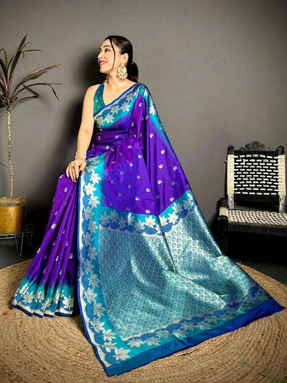 Purple Soft Silk Kanjivaram Pattu Saree